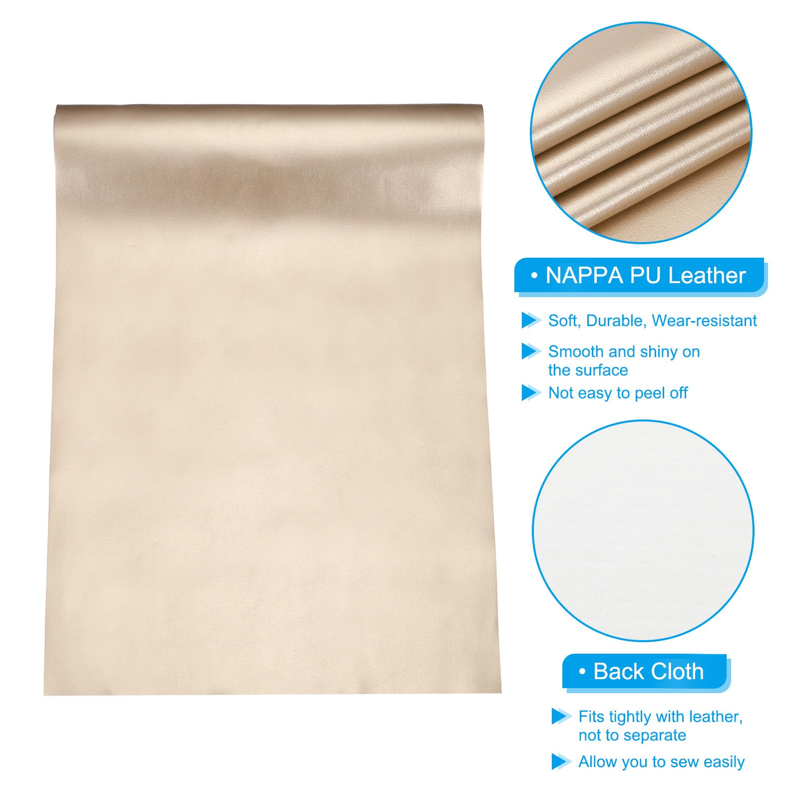 PATIKIL 29x17x0.03 Inch PU Leather Sheets - Image 3