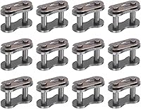 Vista 8 de uxcell Rodillo de enlace de conector maestro de cadena #25, acero al carbono de paso de 1/4 pulgadas, eslabones divididos de conexión estándar