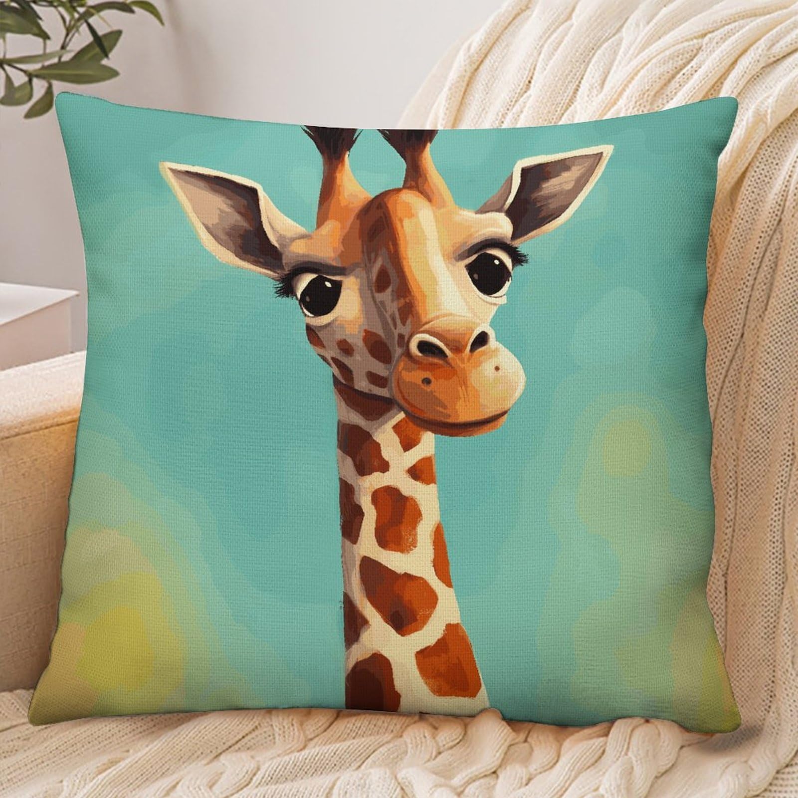 Fekiloot Style Funny Giraffe Art Pillowcase Pillow Sham Pillow Case