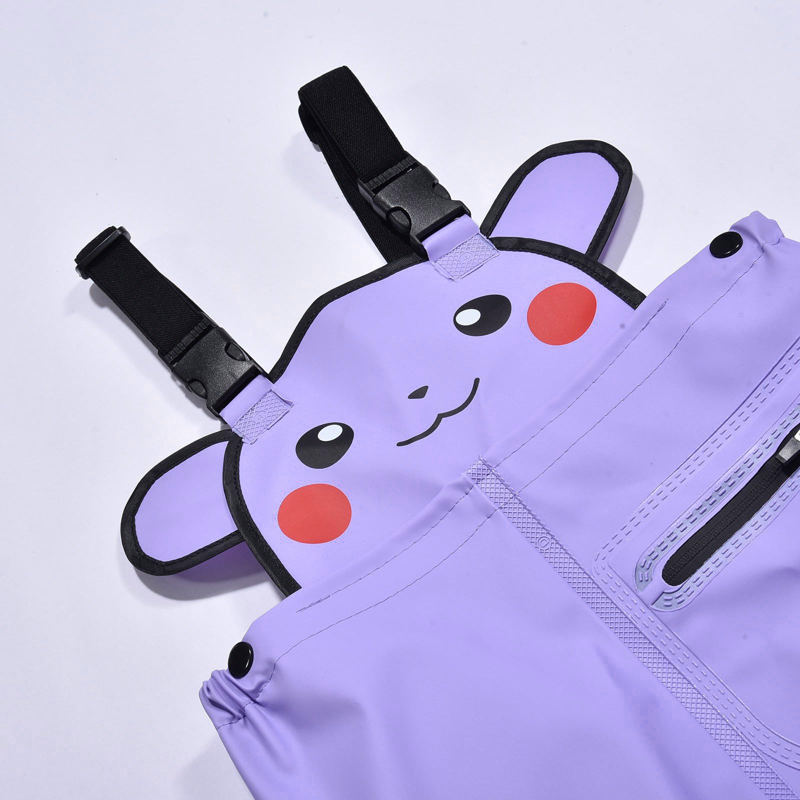 Générique Waders pour Enfants Garçons et Filles Water Cuissardes de Poitrine Pêche Jeunesse avec Poche Réglable Pantalon de Pluie Imperméable avec Bottes Parfait pour La Pêche