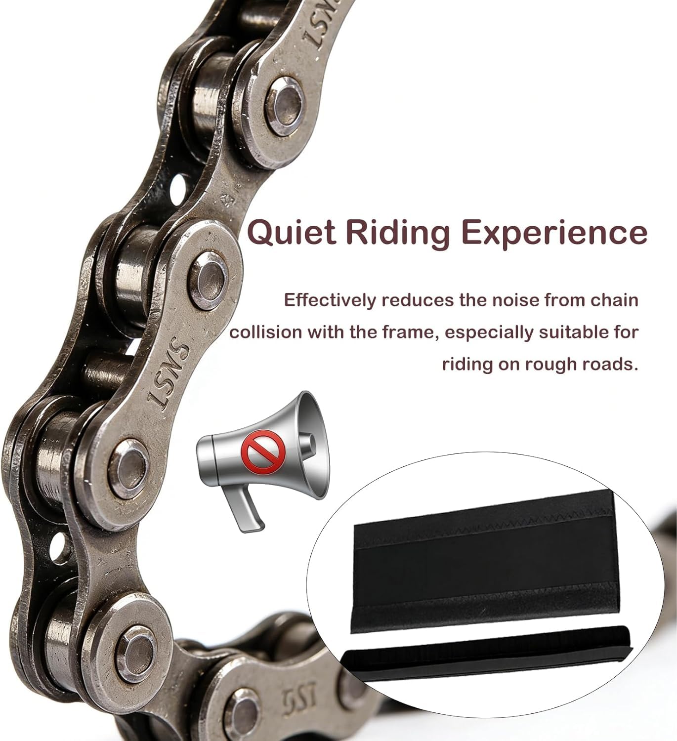 Tyenaza 2pcs Bike Frame Protector, Protector de Marco de Estancia para la mayoría de Las Bicicletas de Carretera de montaña Cadenas de Bicicleta de persecución de Seguridad Neopreno