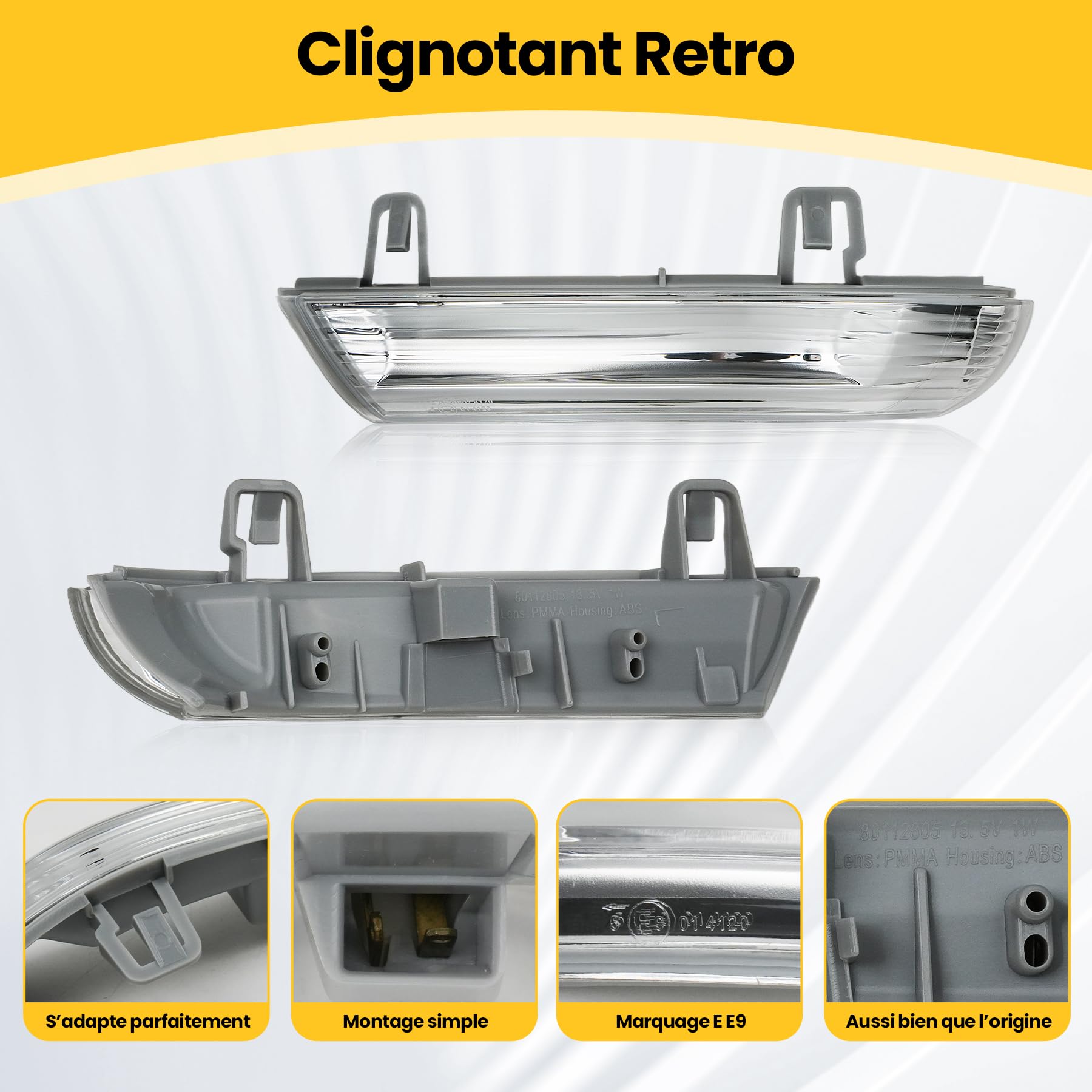 Spiegelblinker Links - für VW Golf 5/5 Plus / 6 Variant & PassAT/Variant - Kompatibel mit 1K5,1K1,5M1,521,3B3,3C2,3B6,3C5-1K0949101 - 5