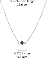 Vista 3 de Gargantilla de piedra natal – Regalo de cumpleaños, regalo para niña, mujer, amiga, hija, esposa, mamá, ella, joyas de piedras preciosas para uso