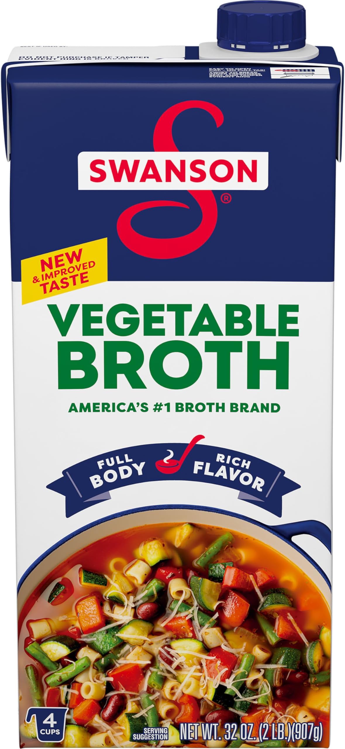 SWANSON S Vegetable Broth, 32 oz Carton