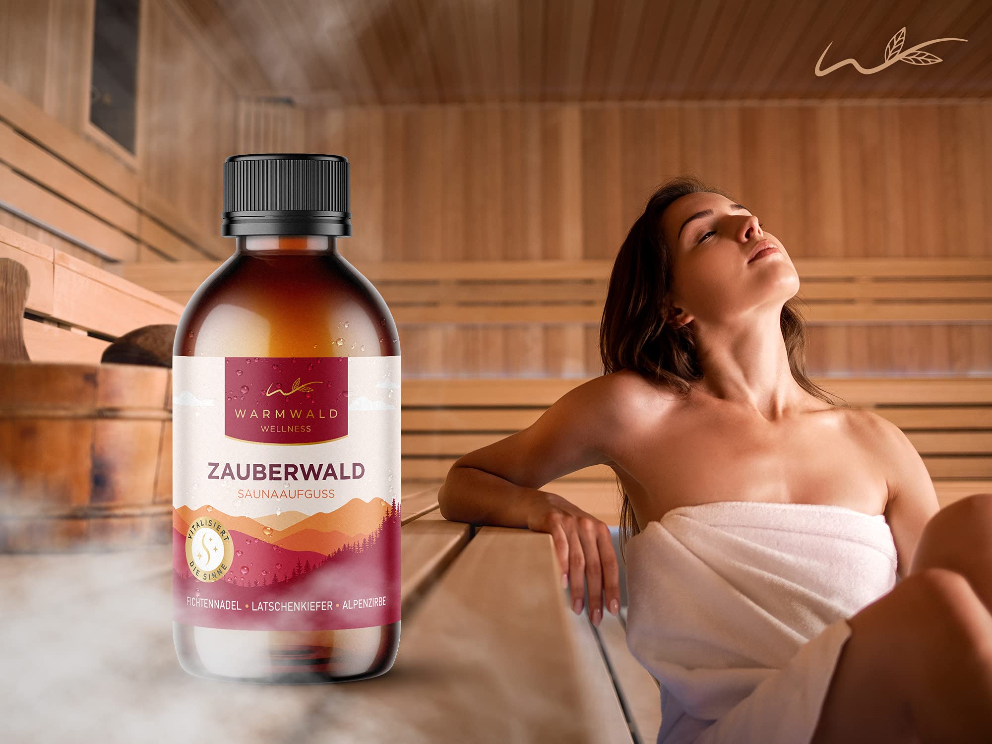 Infusión de sauna – Producto infusión para sauna con aceites esenciales naturales – Aceite de sauna – Aroma de sauna (bosque mágico)