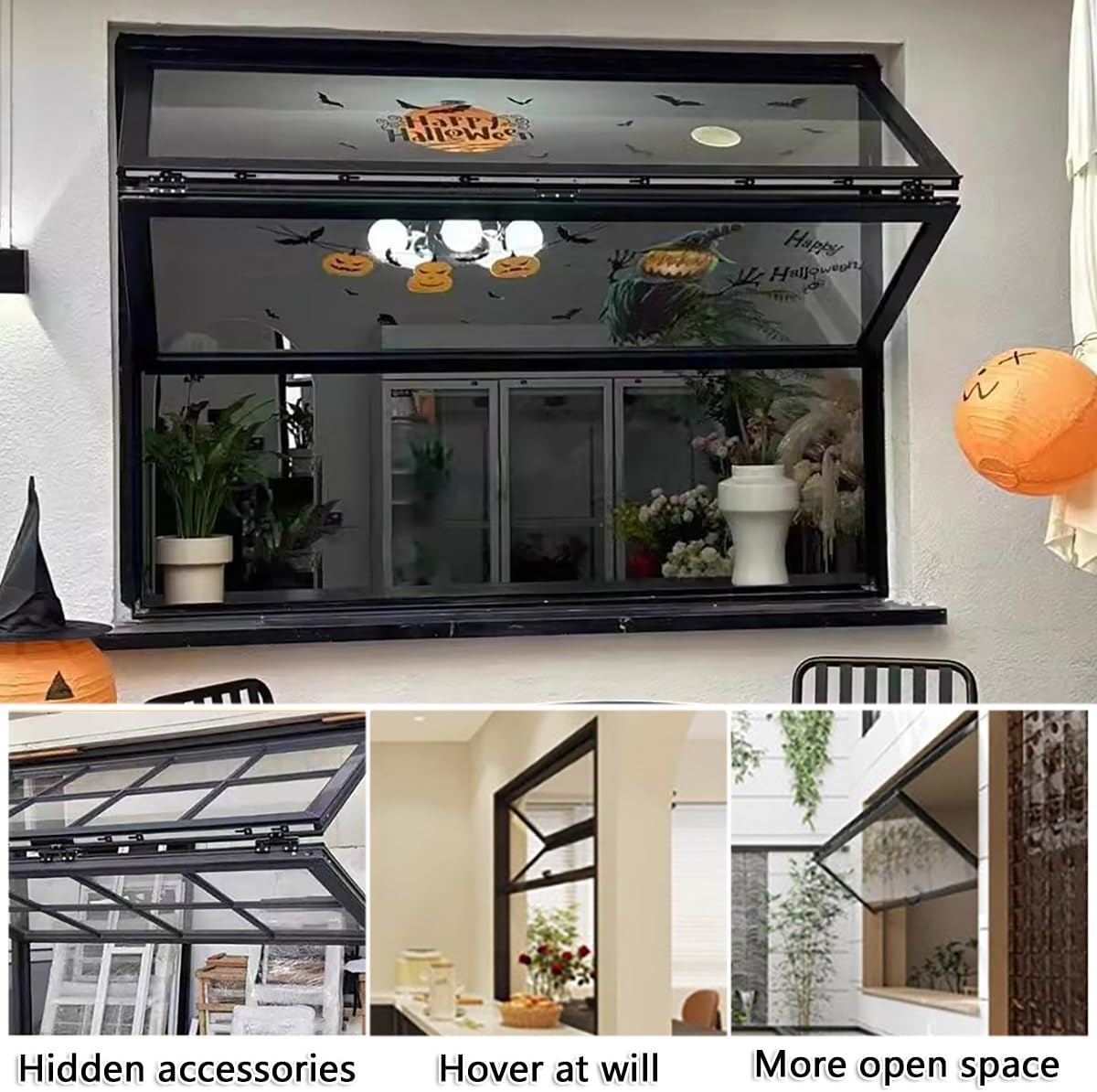 Folding Concession Serving Window,Lockable Double Hung Window,Aluminum With Vertical Lifting Small Sliding Windows,Metal House Window,Customizable Aluminum Mobile Home Windows(30x44in/76x112cm)