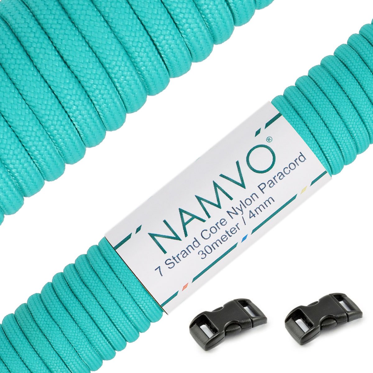 Namvo 550 Paracord Mil Spec Type III 7 Strand Parachute Cord Total Length 100ft/30 Meters Solid Color — view 17