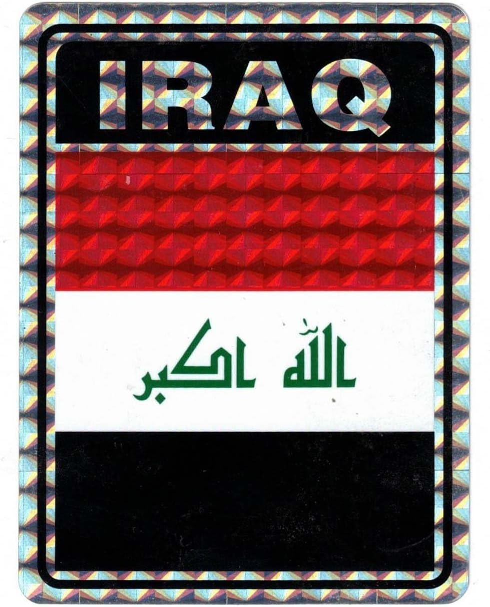 Pack of 24 Iraq Flag Reflective Decal Bumper Sticker