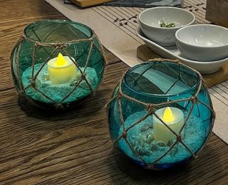 9 Elegant Gazebo Dining Inspirations for Alfresco Meals 33 SAILINGSTORY Glass Fishing Float Tealight Candle Holder Nautical Coastal...