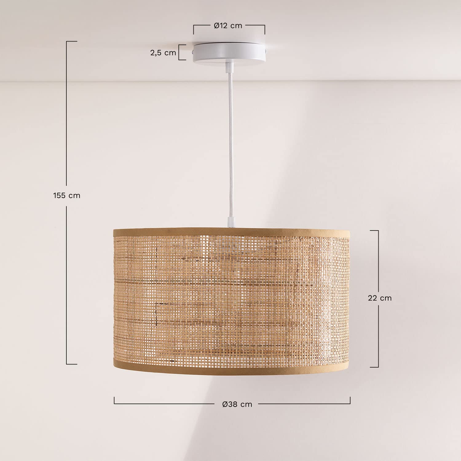 SKLUM Lampada da soffitto in rattan Ytse -