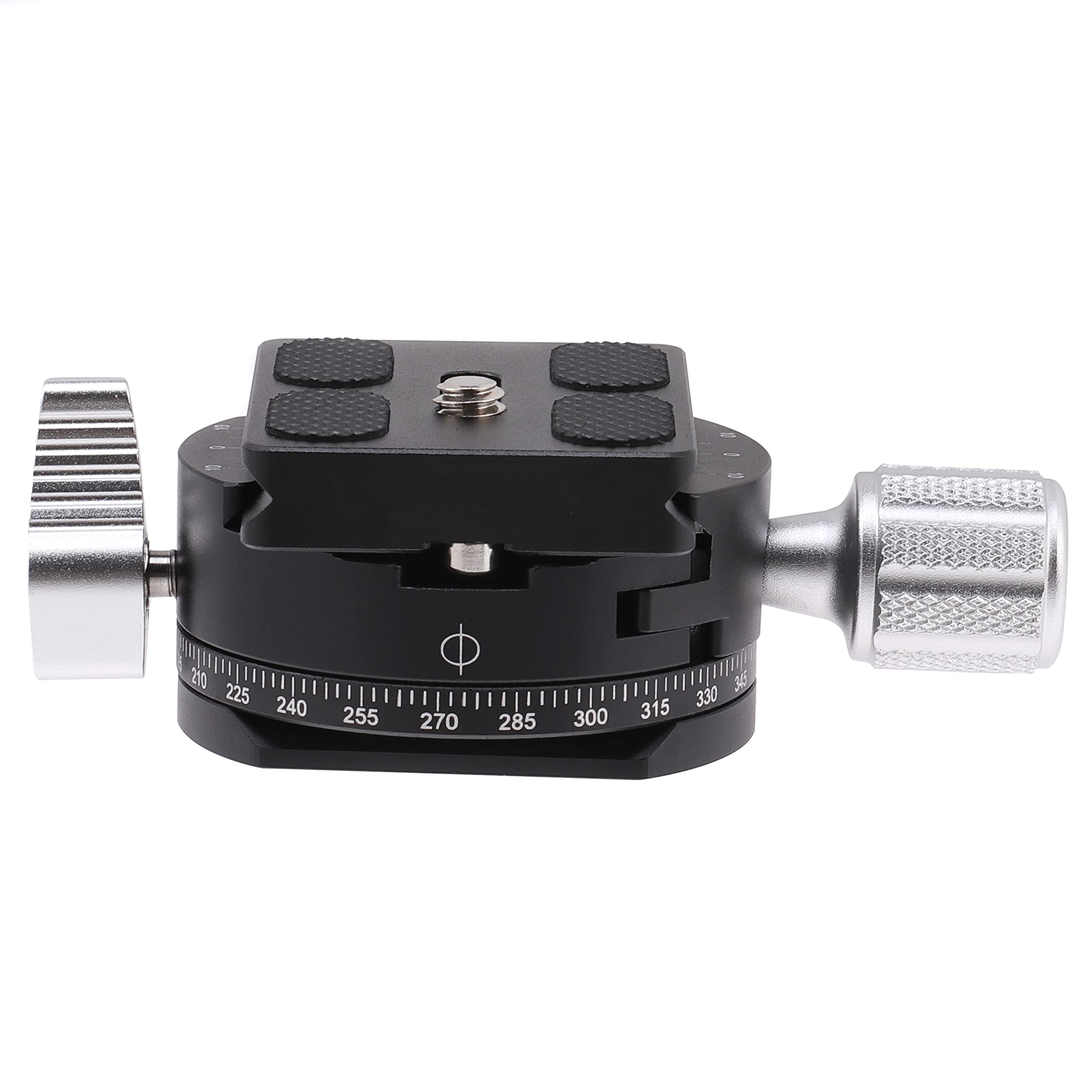 FOTGA Testa panoramica girevole a 360° con morsetto girevole e piastra a sgancio rapido da 50 mm, vite da 1/4 pollici per Arca-Swiss treppiede, monopiede, testa sferica, fotocamera DSLR
