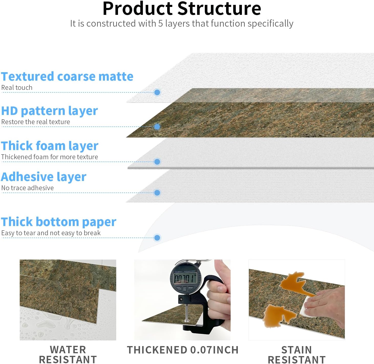 48 Sheets Kitchen Backsplash Tiles Peel and Stick, 12" x 6" Self Adhesive Kitchen Wall Tile Sticker PVC Self Adhesive Subway Tile Stick Waterproof Washroom Wall Panels