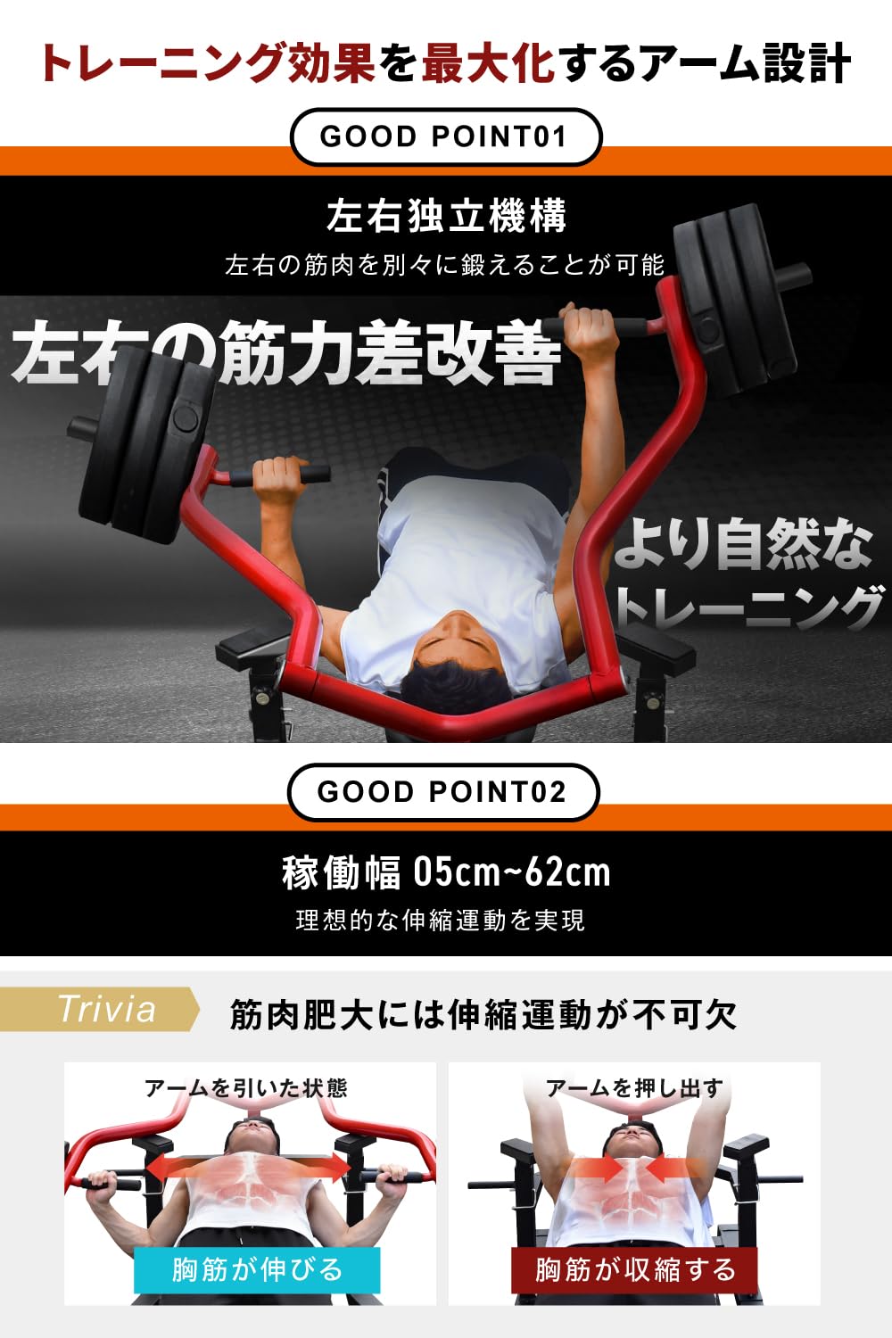 Amazon.co.jp: BARWING(バーウィング) チェストプレスベンチ ベンチ