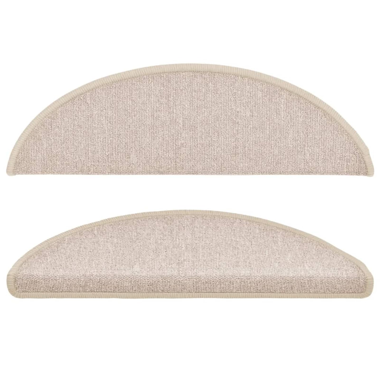 Tidyard Tapis d'escalier 15 pcs Taupe 56 x 17 x 3 cm, Tapis Escalier Tapis de Sécurité pour Sol Protection, Aînés et Animaux