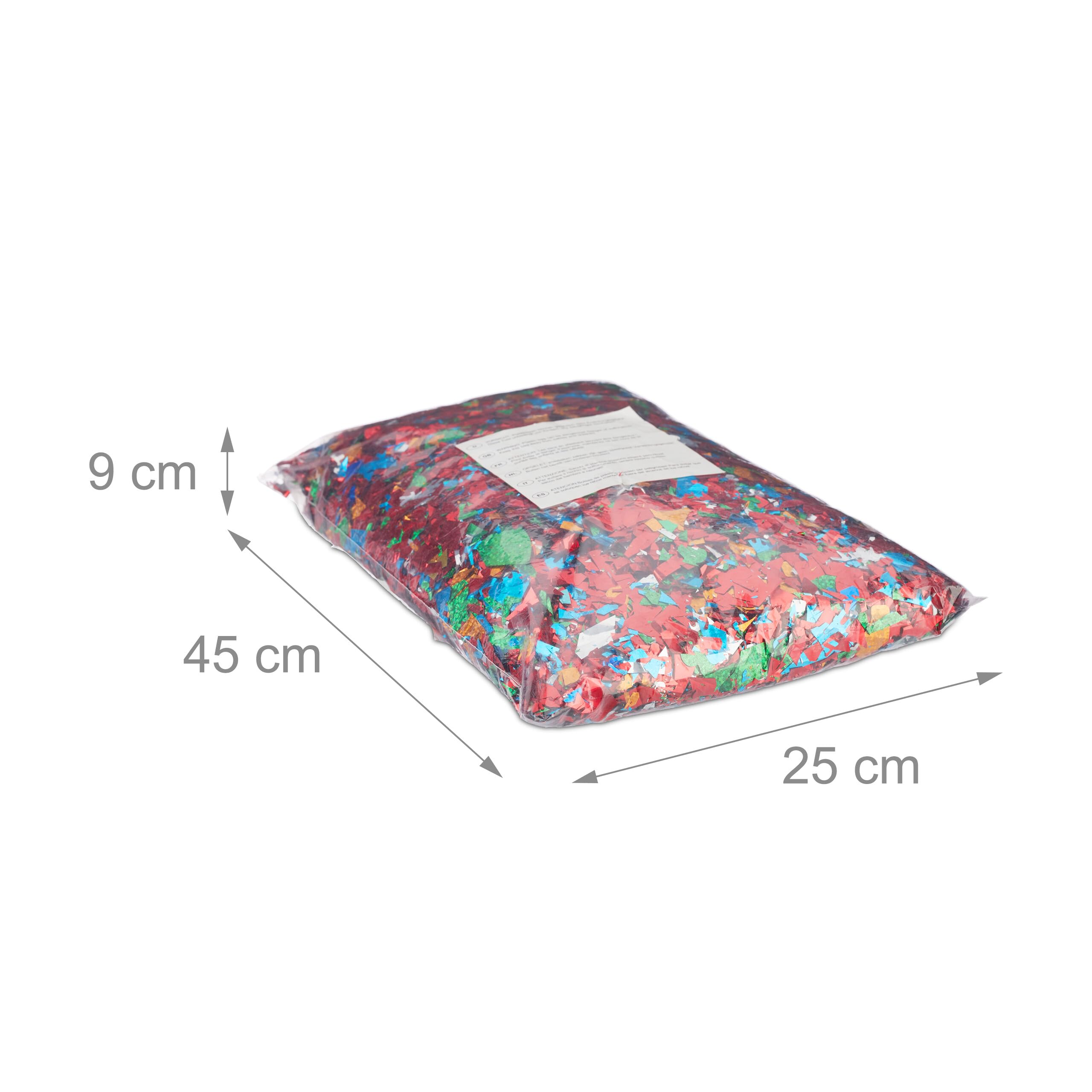 Relaxdays Coriandoli, in Confezione Grande Glitterati da 1 kg, per Carnevale, Compleanno, Laurea, Matrimonio, Colorati