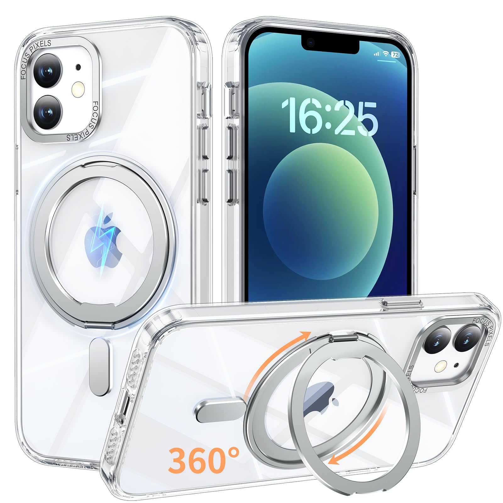 Amazon.co.jp: iPhone 11 用 ケース Magsafe対応 360°回転スタンド