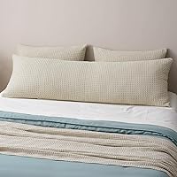 Vista 37 de PHF Fundas de almohada ultra suaves con tejido de gofre, tamaño King, sin inserto, paquete de 2 fundas de almohada de 20" x 36", fundas de almohada