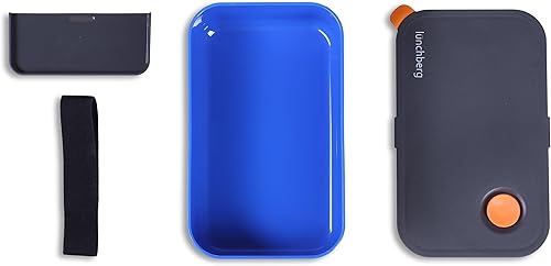 Miniatura 7 de Lonchera compacta a prueba de fugas con dos compartimentos, color azul