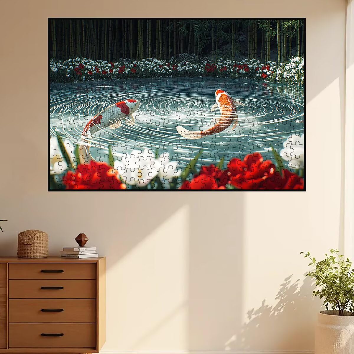 Puzzle 3000 sztuk kwiatów, łamigłówki wędkarskie dla dorosłych, drewniane puzzle kreatywna rozrywka, zabawa, klasyczne puzzle edukacyjne z wysokiej jakości opakowaniem Pomysł na prezent dla kobiet