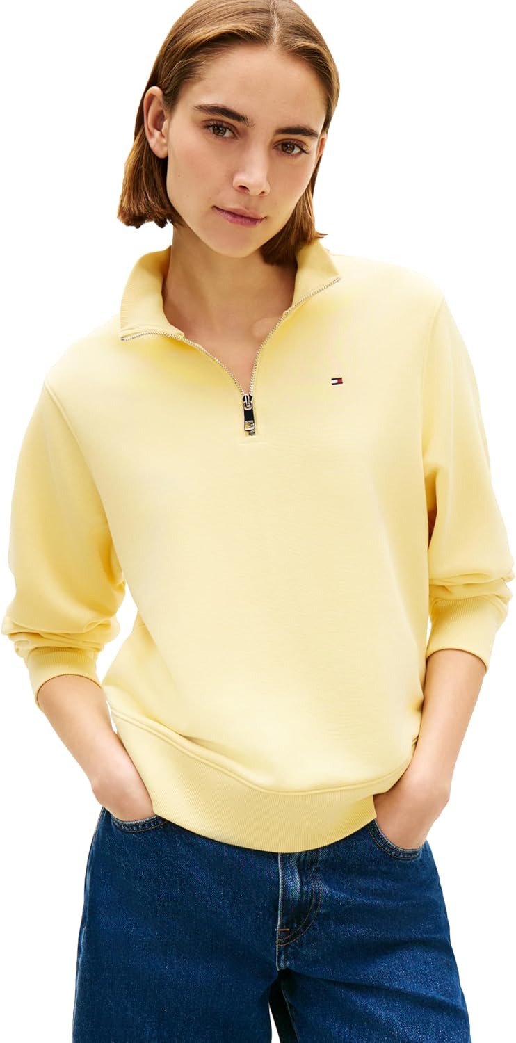 Tommy Hilfiger Women's Quarter Zip Pullover Sweatshirt