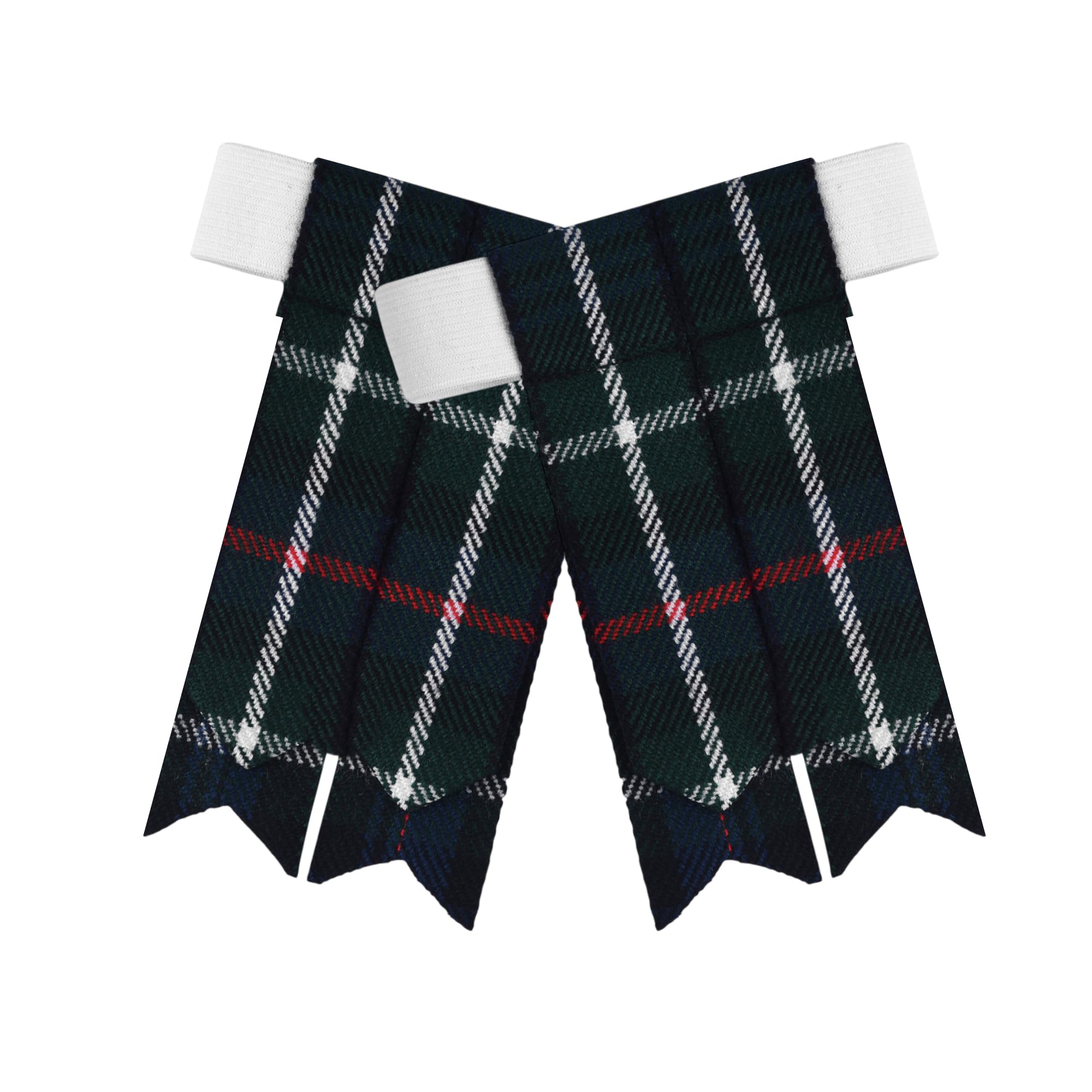 Allsafe Traders Women's Mackenzie Scottish Tartan Kilt Flashes With Elastic Adjusters,