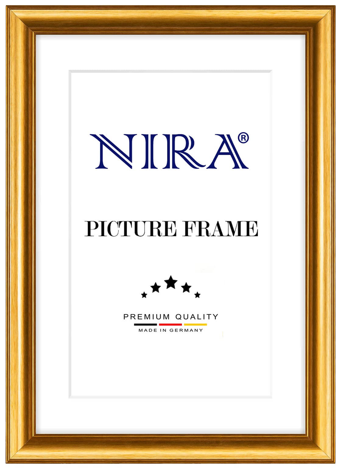 NiRa Marco de fotos de madera maciza 65 x 150 cm en oro | Tamaño seleccionable | Marco para carteles | Rompecabezas | collage de fotos HD045