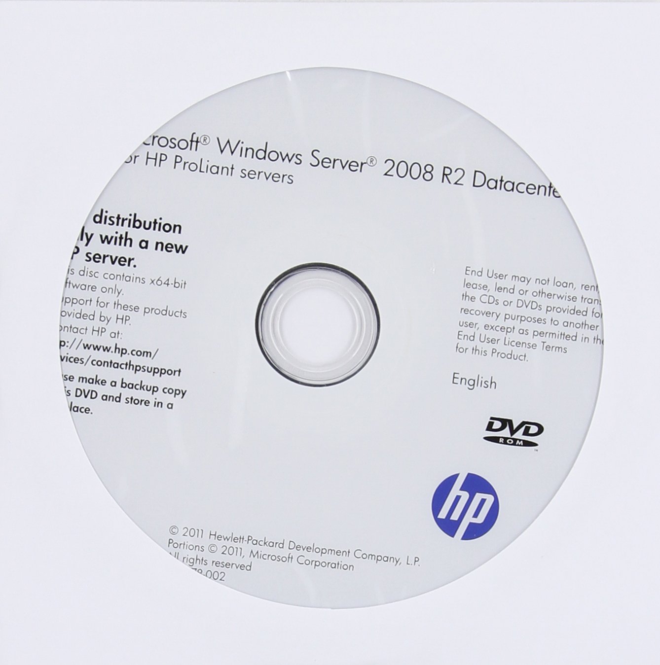 Microsoft Windows Server 2008 R2 Data Center Edition - Licencia OEM