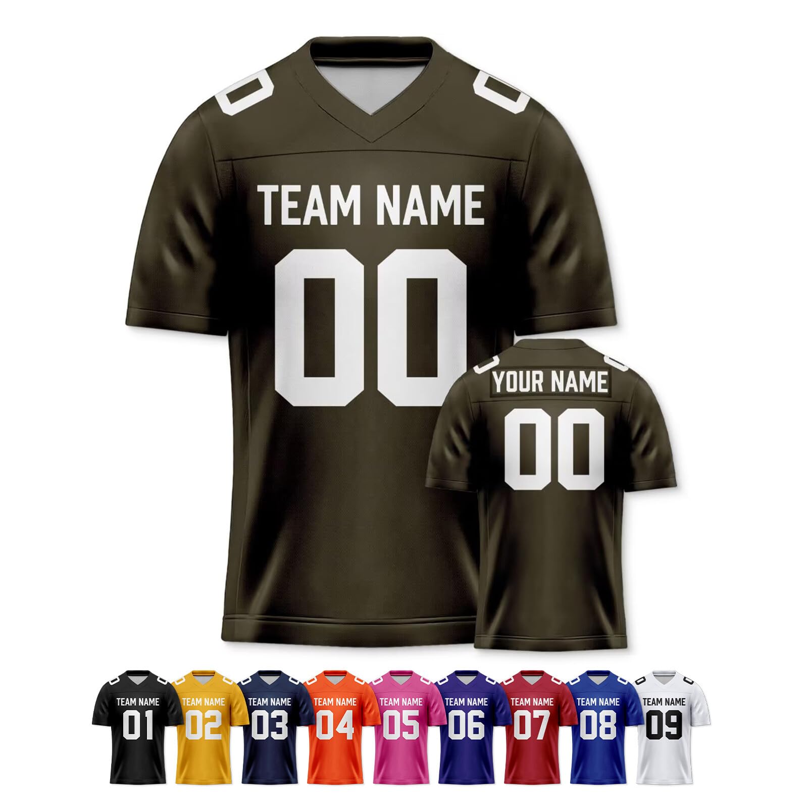 Custom Replica Football Jersey with Name Number Logo