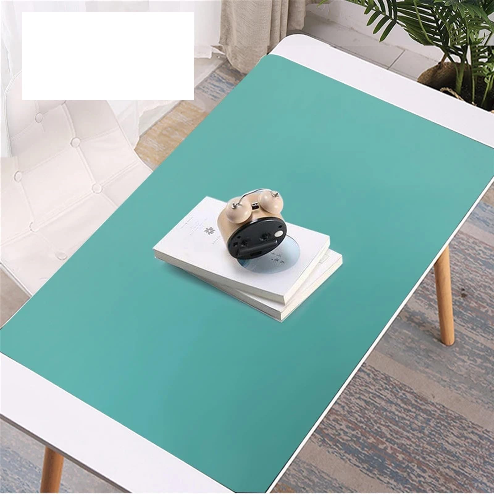 place mats for table Oversized Food Grade Silicone Waterproof Placemat Heat Insulation Anti-Skidding Washable Table Mat For Kitchen Dinner for Kitchen Restaurant Dining Table(60x40cm Green)