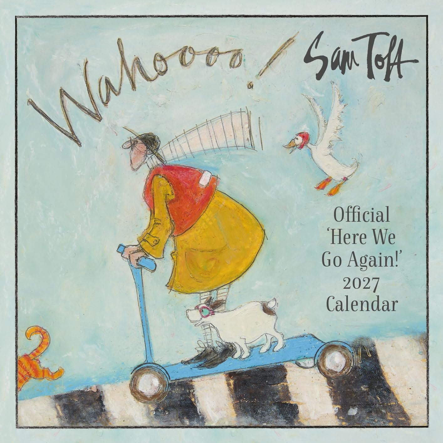 Sam Toft 2027 Square Calendar 30x30cm, September Start Wall Calendar Gift