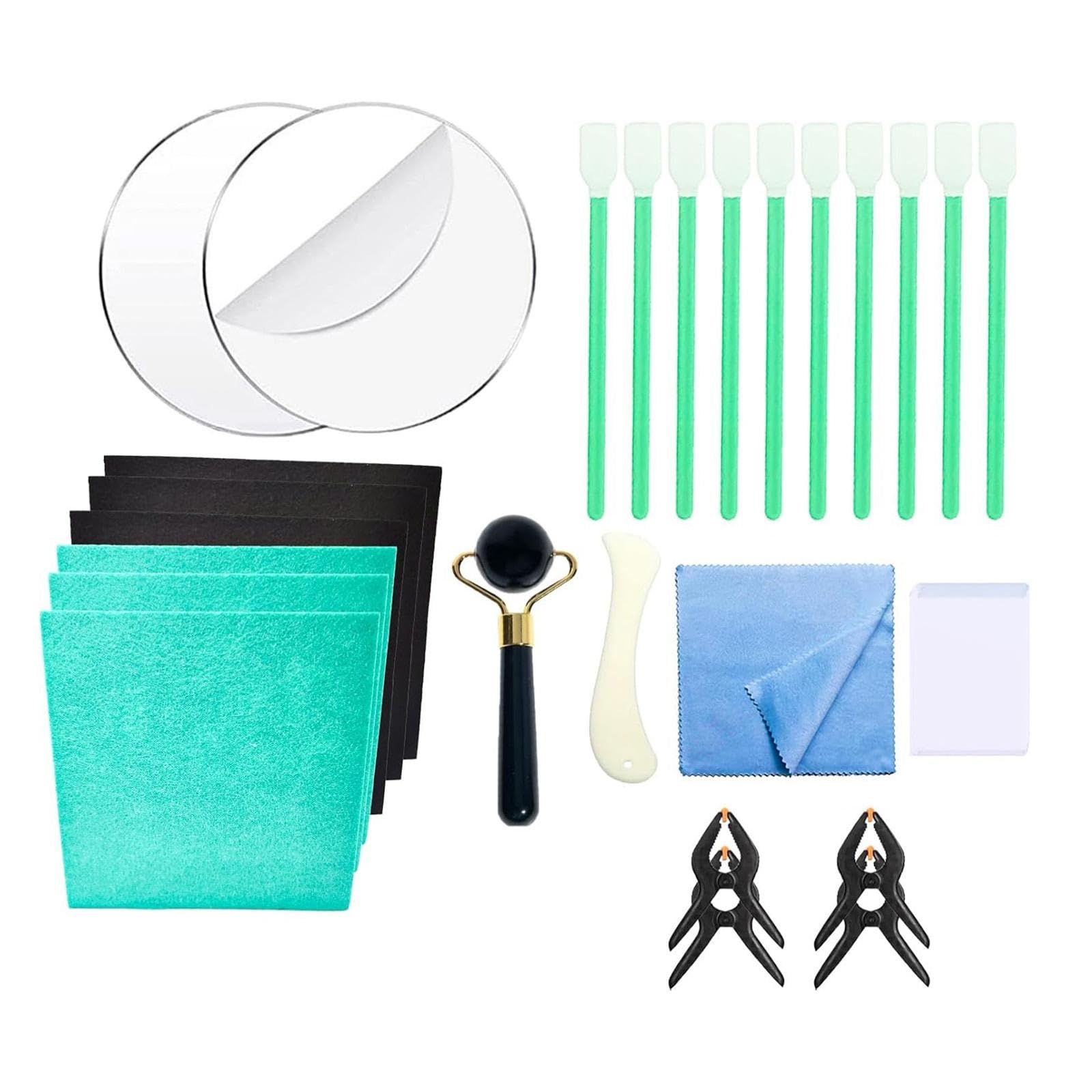 Kit de Nettoyage de 28 Pièces pour Cartes à Collectionner, Disques Acryliques et Accessoires