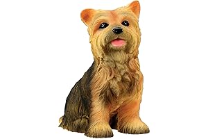 Lively Yorkie Collectible Animal Statue