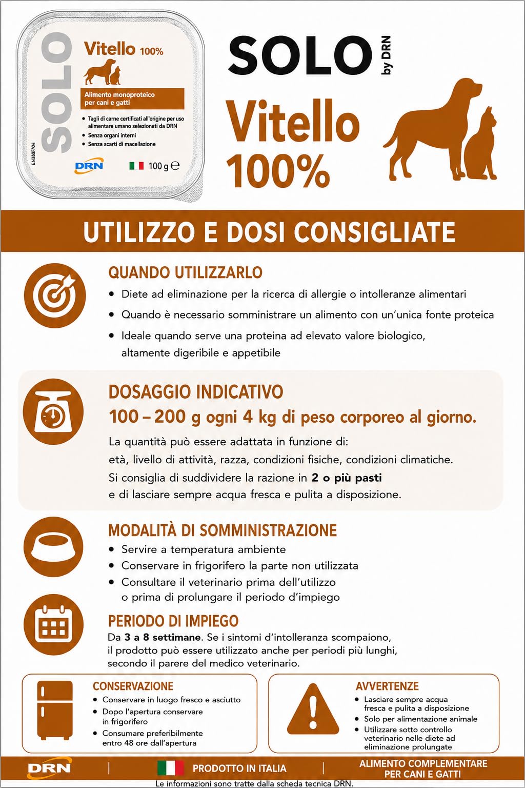 DRN SOLO VITELLO 300 gr - confezione da 18