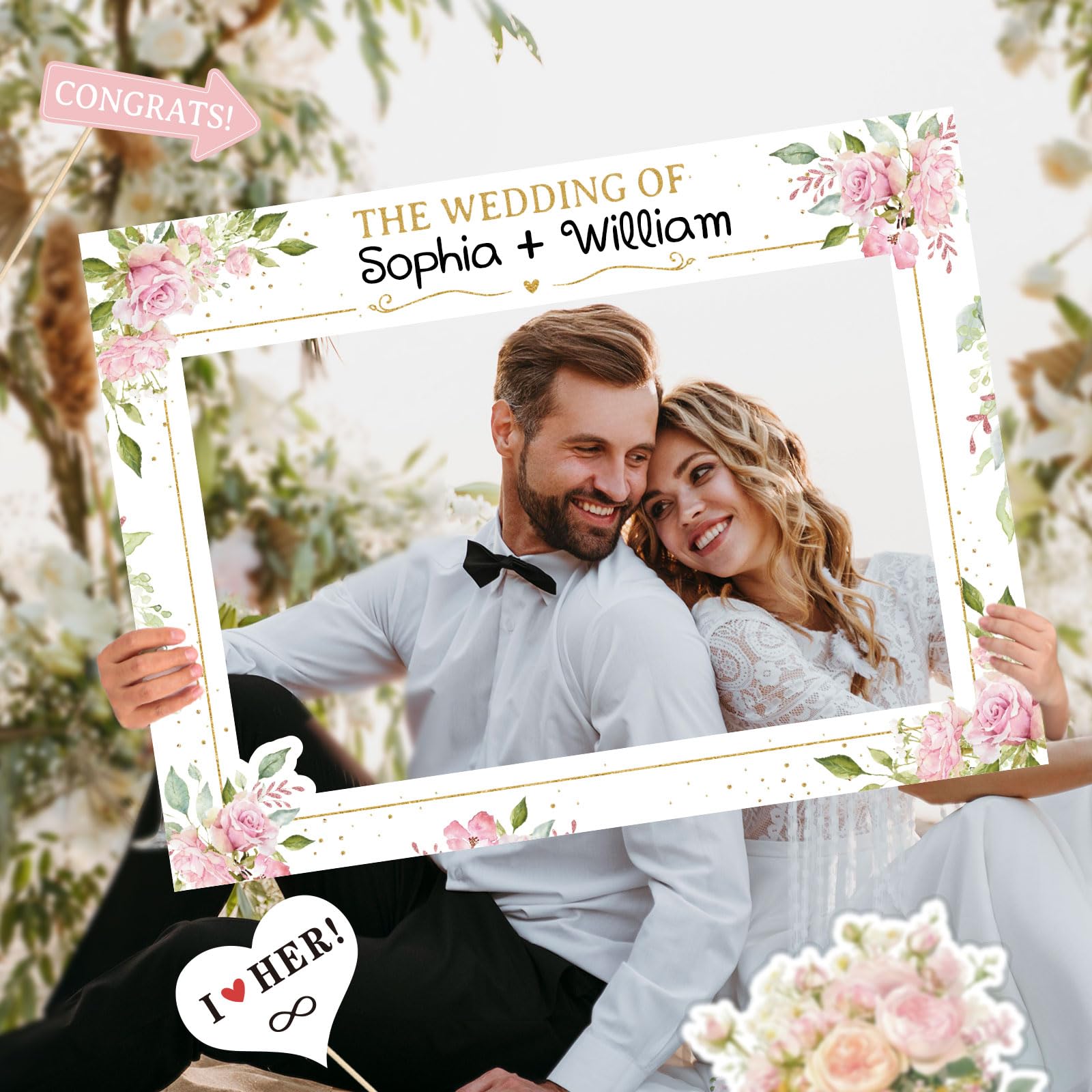 53 Pezzi Accessori Photo Booth Matrimonio - Props Divertenti Per Feste E Celebrazioni