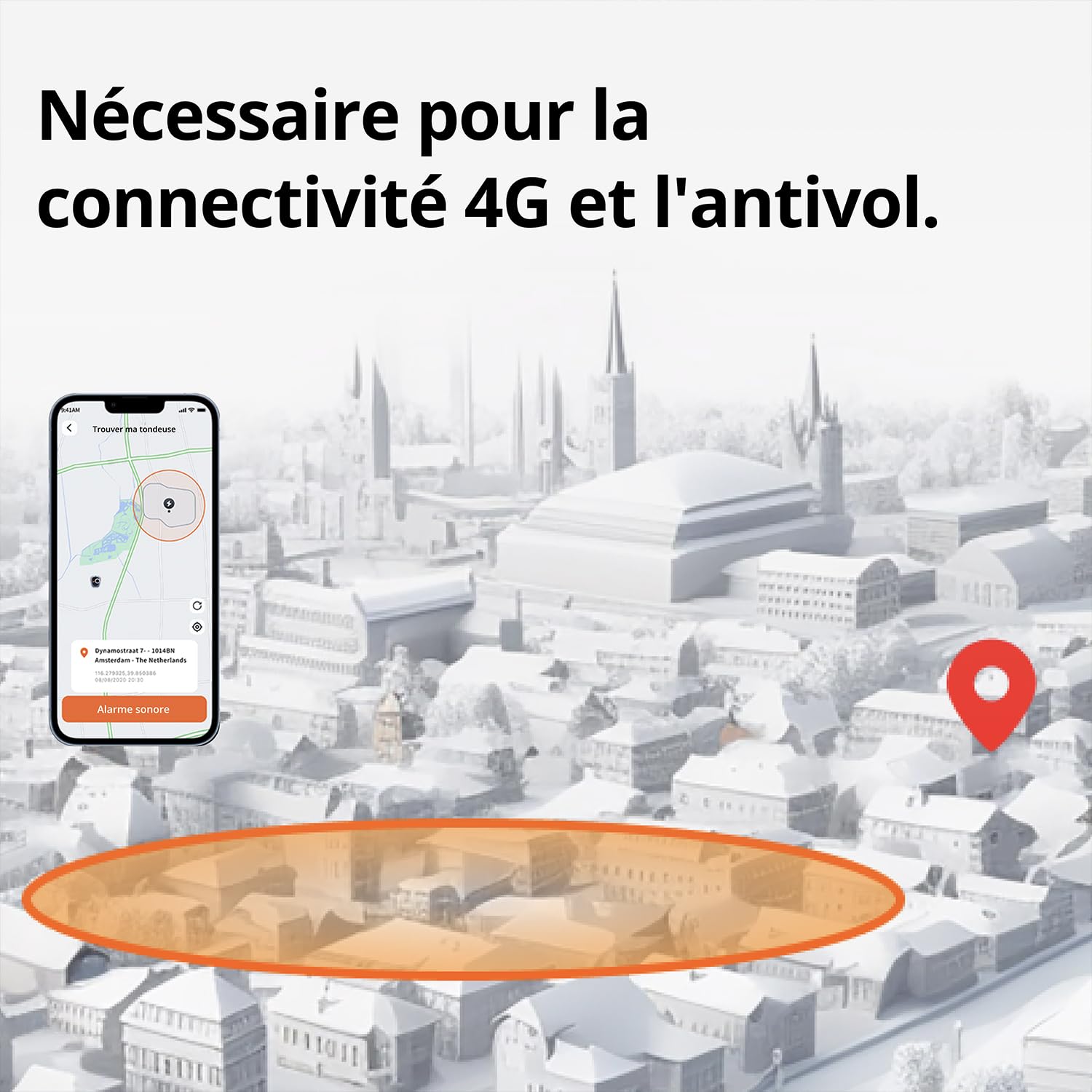 Navimow Access+ 4G Module, nécessaire pour la connectivité 4G et l'antivol, Accessoire pour Robot Tondeuse Navimow i105E, i108E