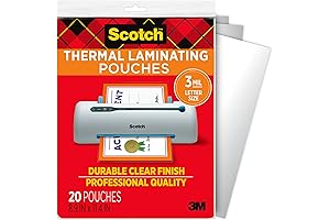 Scotch Matte Thermal Laminating Pouches, Ultra Clear with Matte Finish, Letter Size