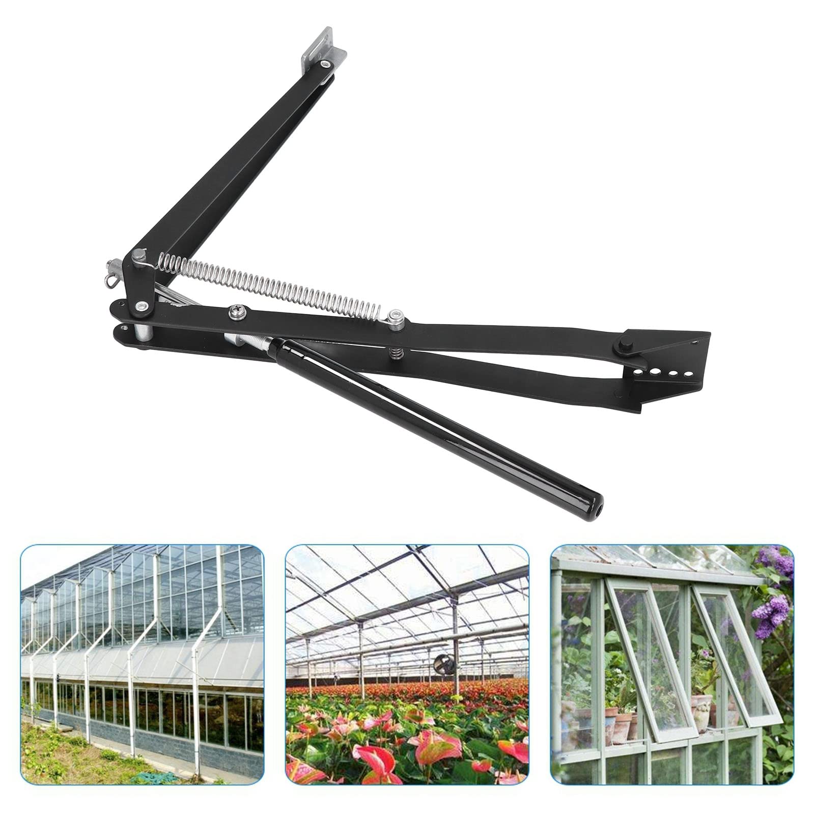 Ouvre-fenêtre pour serre, double ressort, solaire thermique, ouvre-fenêtre avec réglage automatique de la température, noir