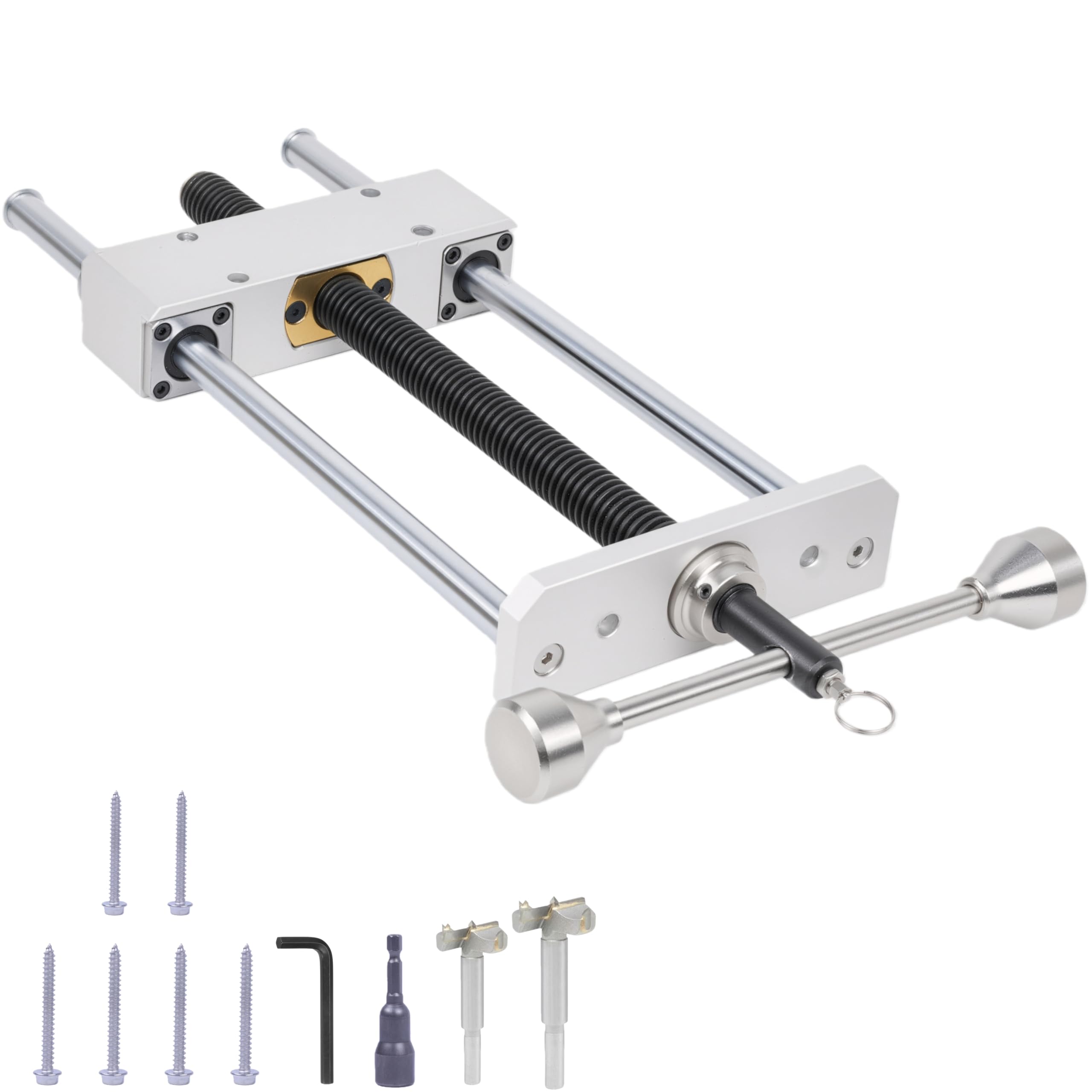 Zgjdysm Silver Woodworker's Vise, 11 Inch Woodworking Vice, The Woodworking Bench Vise Is Made By Aluminum Alloy Cnc Machining