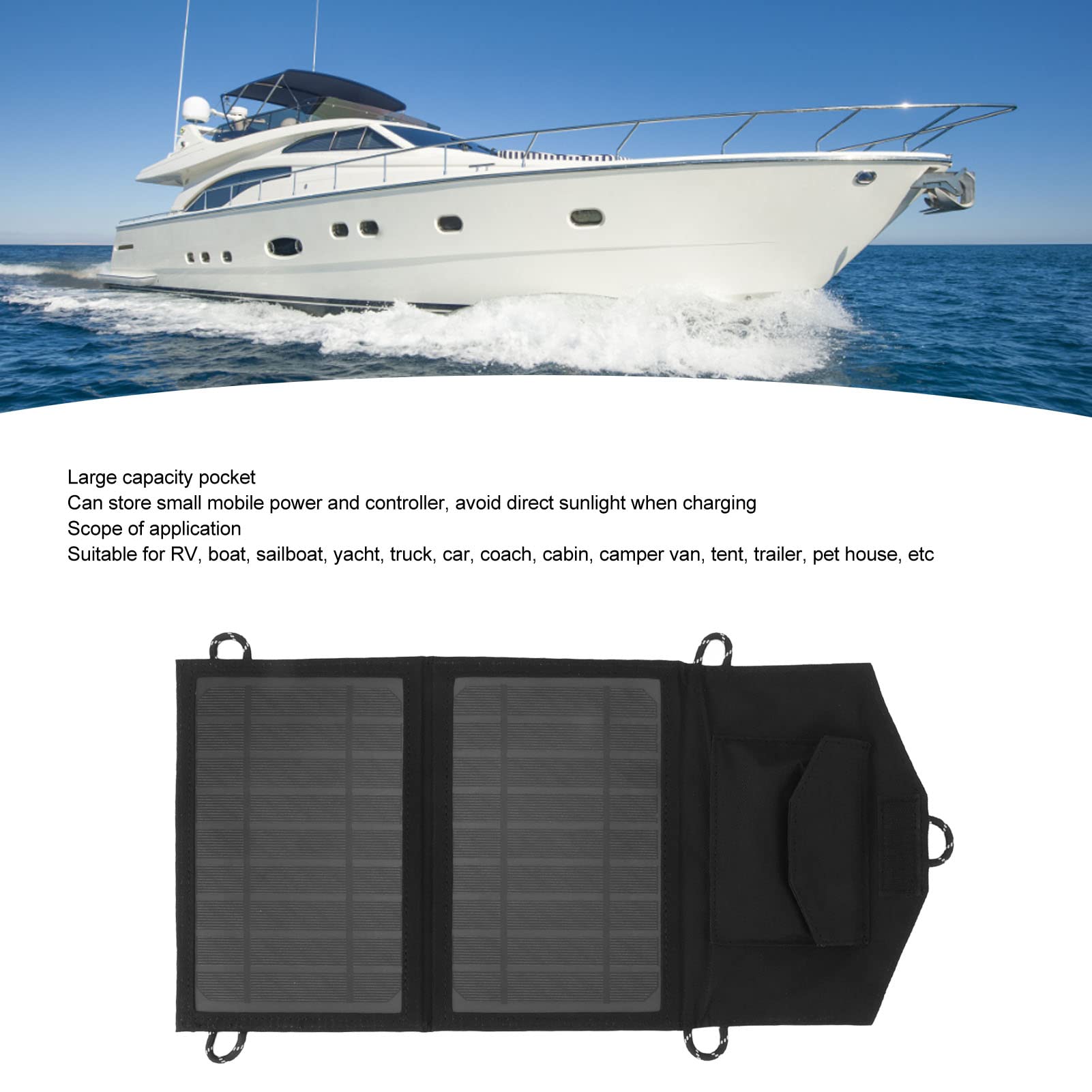 Panneau solaire monocristallin en silicium haute efficacité portable pliable pour camping, camping-car, voiture, niche