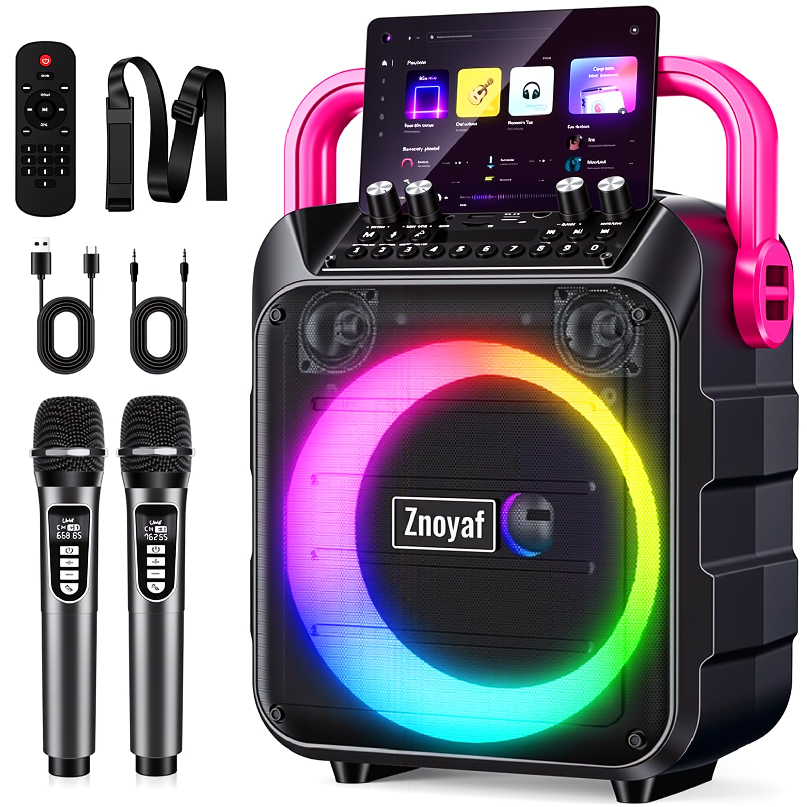 Amazon.com: Znoyaf Karaoke Machine for Adults & Kids, 5.3