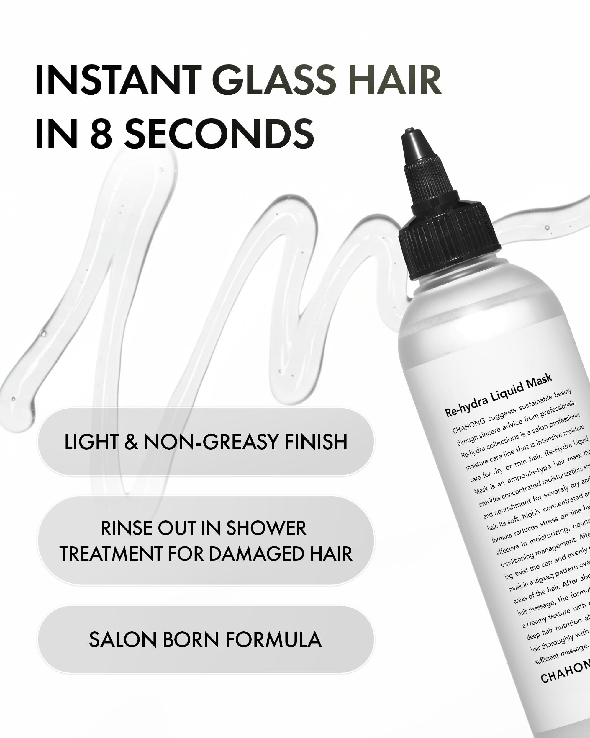 CHAHONG Liquid Hair Mask for Dry and Damaged Hair, Protein-Rich Salon Treatment