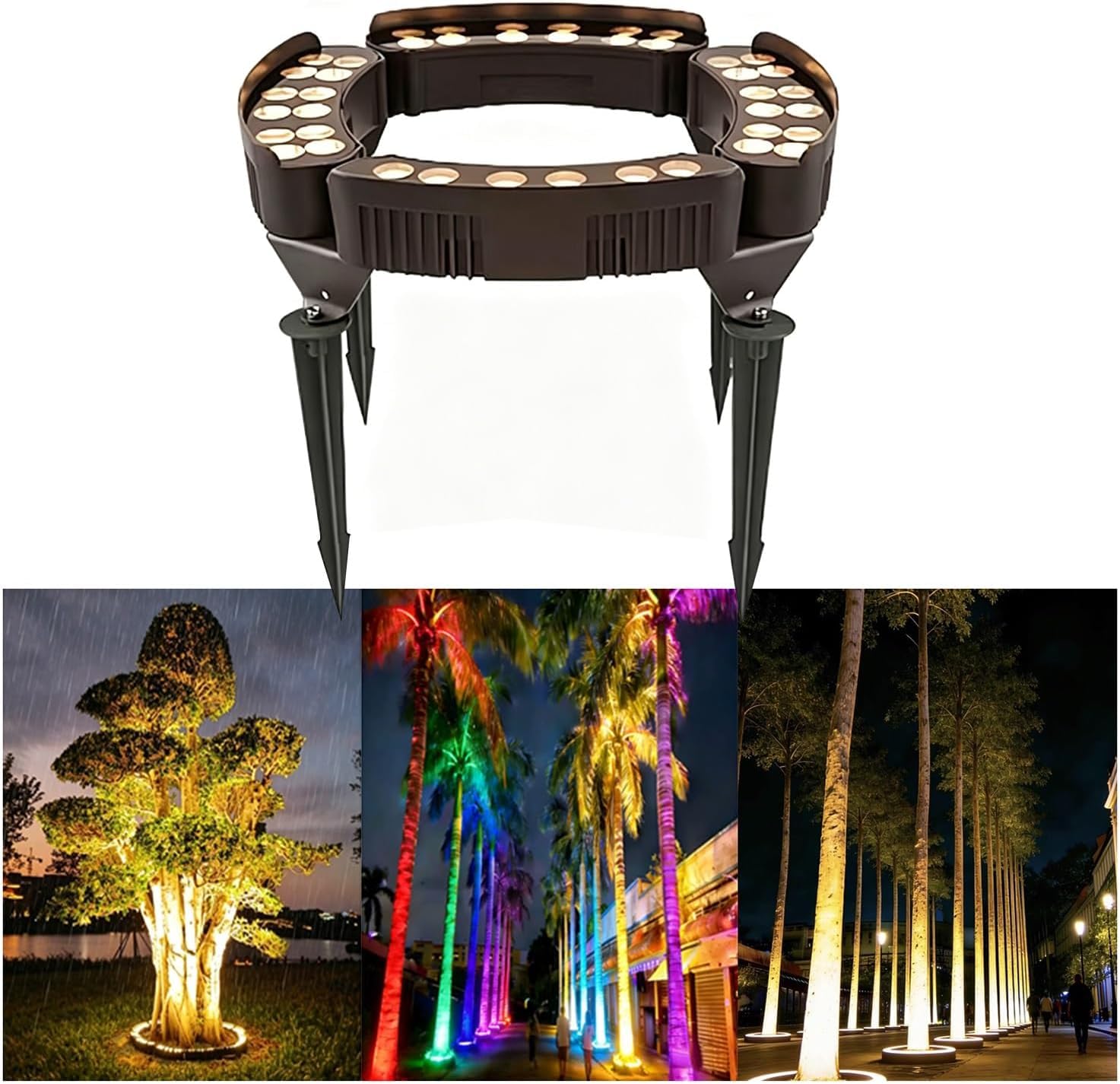 k3Mq9Rw Solar Tree Lights LED Tree Spotlights, Ideal For Landscape Lighting In Villa Gardens(Red,4 Packs)