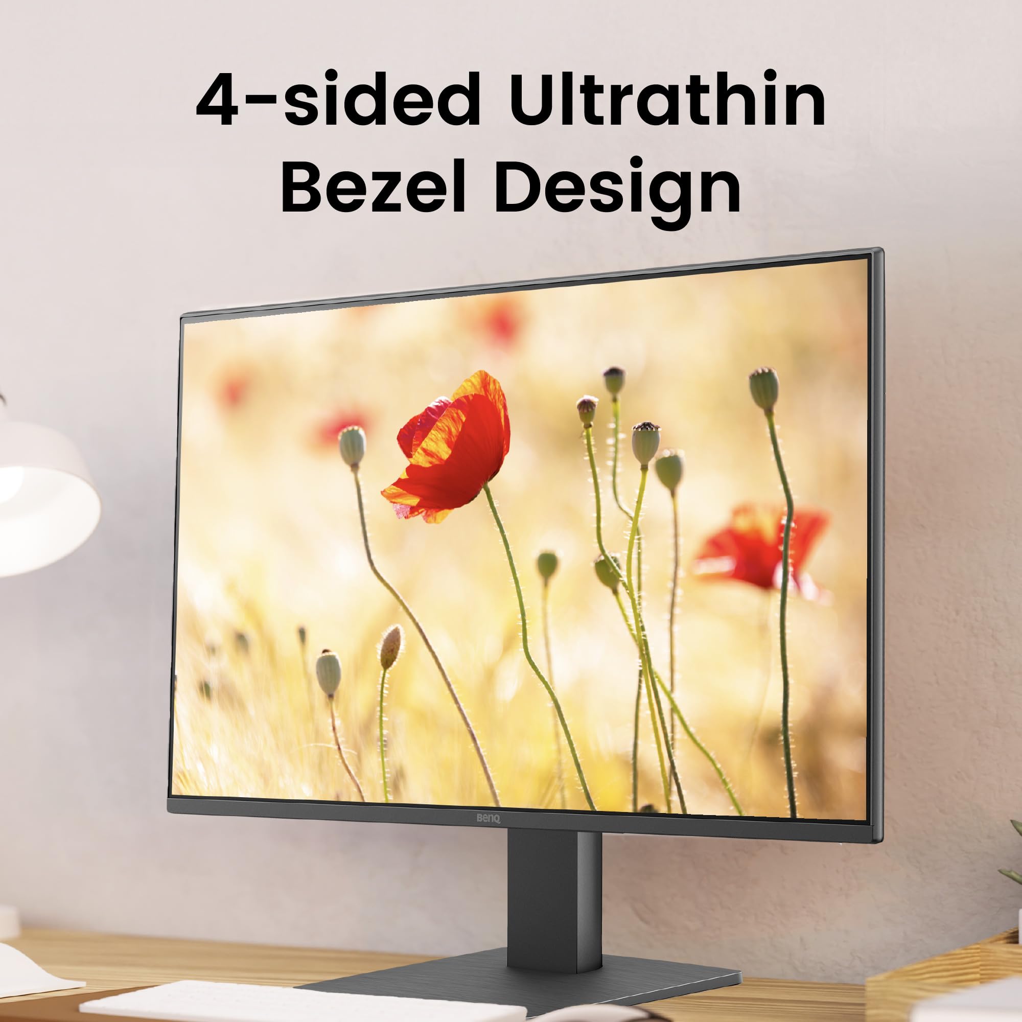 BenQ Monitor GW2491E 24" 1080p FHD 100Hz IPS Eye-Care, HDMI, porta per display, 1080x1920, cornice ultra sottile, certificato TUV, senza sfarfallio, tecnologia Low Blue Light Plus, Eye-CareU(2025 New)
