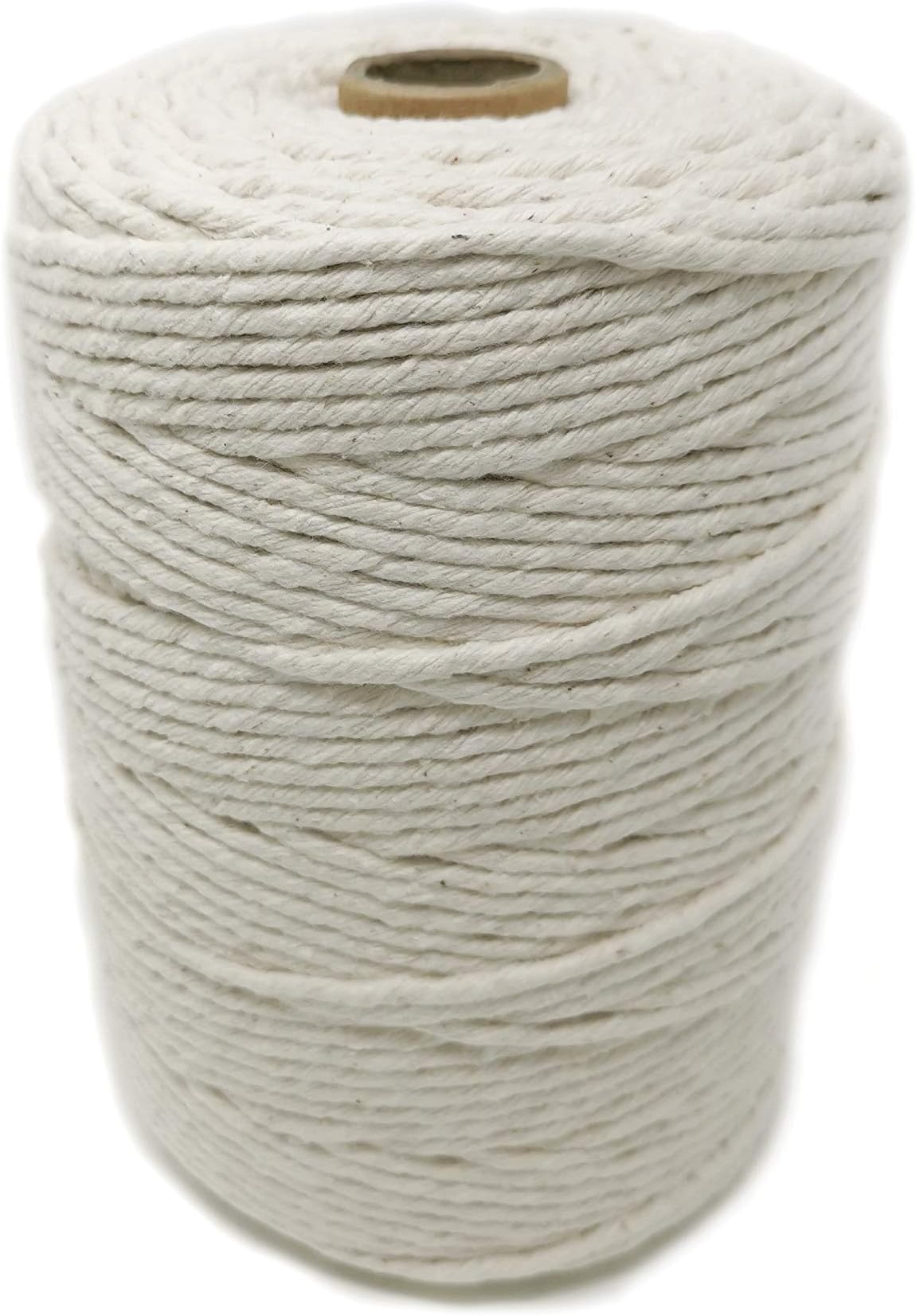 Whimsy Designs Macrame Cord 4mm single twist 1 ply Rope 240 metres 100% Cotton Reel – plant hangers, wall hangings (natural 1 ply 4mm)