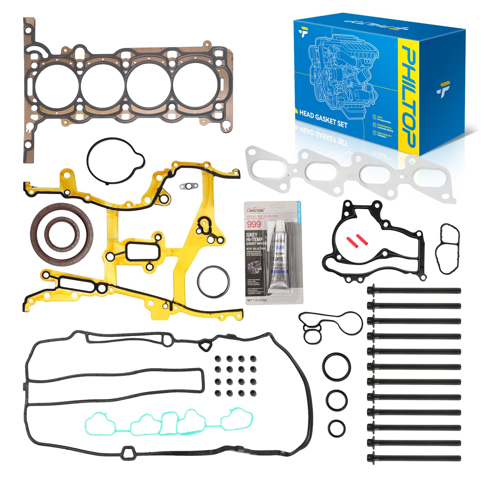 PHILTOP Head Gasket Kit for Cruze 2011-2015 1.4T, Encore 2013-2016 1.4T | For Chevrolet Trax 2015-2016 1.4T, Cruze Limited 2016 1.4T, Sonic 2012-2016 1.4T, OE# HS 26540 PT-1