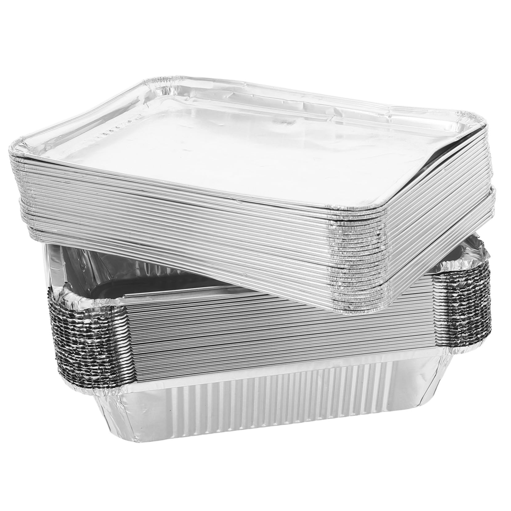 Moldes de aluminio de 1000 ml con tapa de alta resistencia para hornear bizcochos