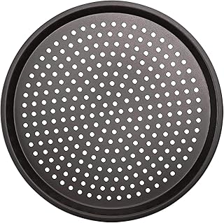 Guanici 32cm Teglie Rotonde per Pizza Teglie Forate per Pizza Teglia Rotonda Antiaderente per Pizza Stampo da Forno per Cucinare Pizze Croccanti Resistente al Calore Fino a 230°,Adatto per Gastronomia