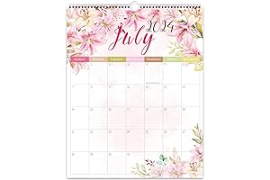 2024 Wall Calendar with Months of Beautiful Flowers