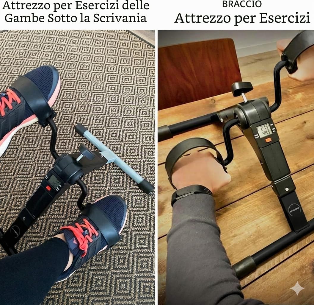Pedale Statici per Esercizio, Mini Bicicletta Pieghevole, Pedaliera Statica, Apparecchio per Esercizio a Casa, Pedali per Persone Anziane, Pedaliera per Anziani, Pedalier