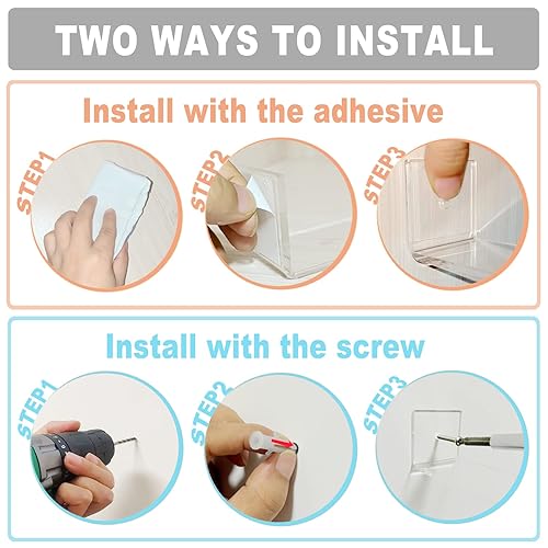 Miniatura 4 de Bigfety Soporte para diadema de acrílico para pared, paquete de 6 unidades, organizador de diadema transparente para colgar para niñas y mujeres